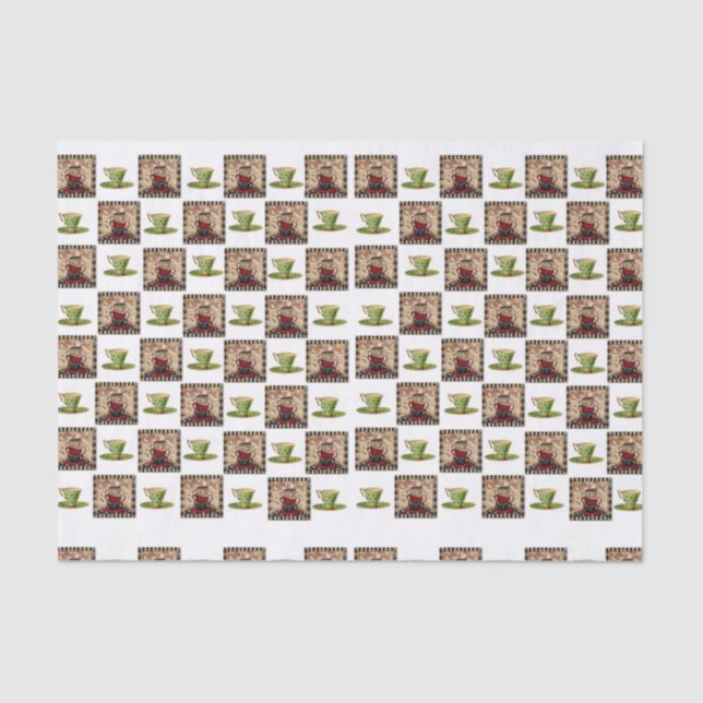 Seda Papel de tejido decorativo Café (Anverso)