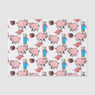 Seda Papel de tejido decorativo Cerdo
