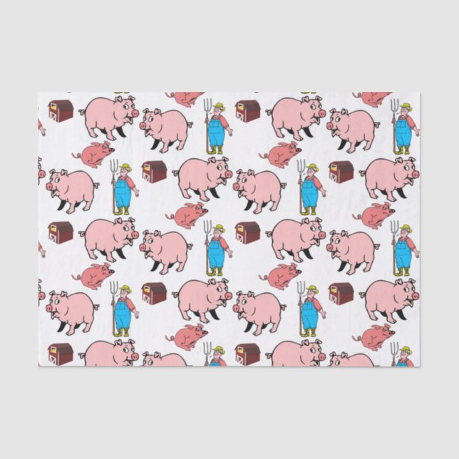 Seda Papel de tejido decorativo Cerdo (Anverso)