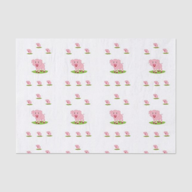 Seda Papel de tejido decorativo Cerdo (Anverso)