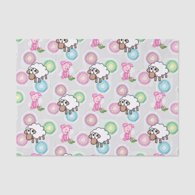 Seda Papel de tejido decorativo Cerdo (Anverso)