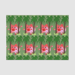 Seda Papel de tejido decorativo Cerdo