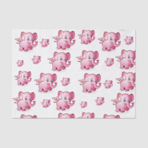 Seda Papel de tejido decorativo cerdos rosados