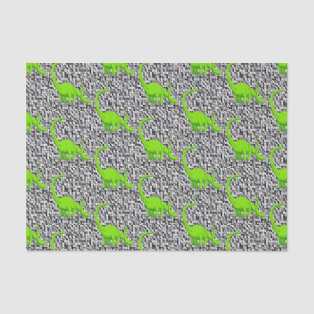 Seda Papel de tejido decorativo Dinosaurio (Anverso)