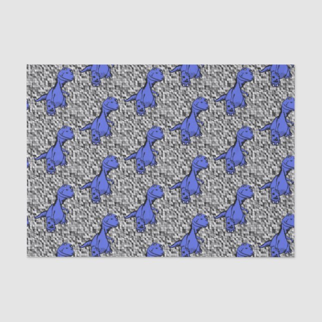 Seda Papel de tejido decorativo Dinosaurio (Anverso)