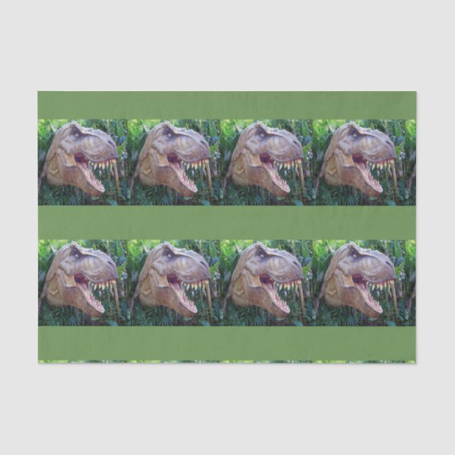 Seda Papel de tejido decorativo Dinosaurio (Anverso)