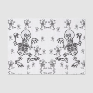 Seda Papel de tejido decorativo esqueletos halloween