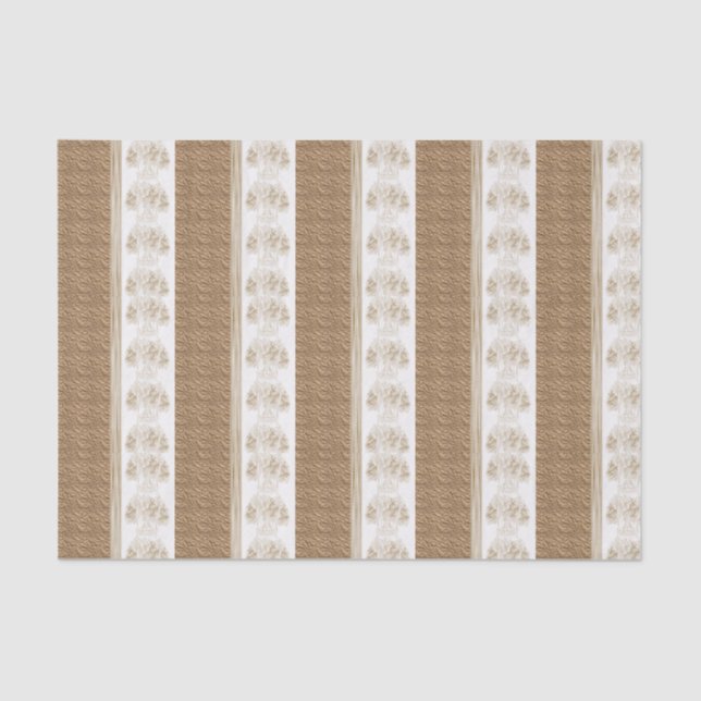 Seda Papel de tejido decorativo Floral (Anverso)