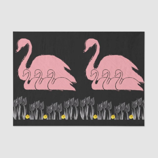 Seda Papel de tejido decorativo Floral (Anverso)