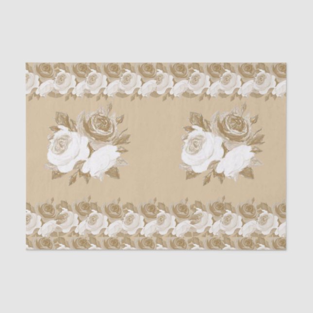 Seda Papel de tejido decorativo Floral (Anverso)