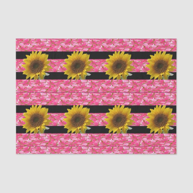 Seda Papel de tejido decorativo Girasol (Anverso)
