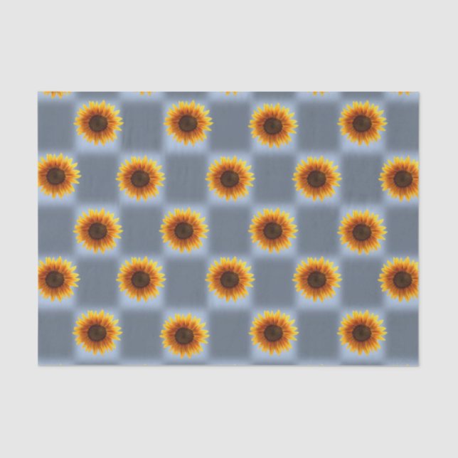 Seda Papel de tejido decorativo Girasol (Anverso)