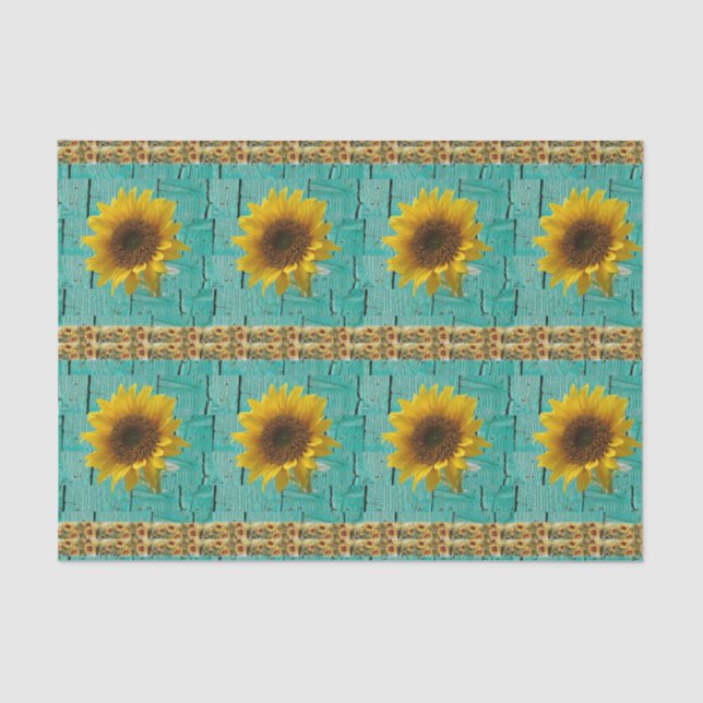 Seda Papel de tejido decorativo Girasol (Anverso)