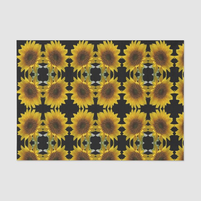Seda Papel de tejido decorativo Girasol (Anverso)