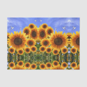 Seda Papel de tejido decorativo Girasol