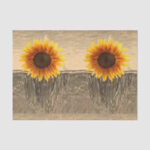 Seda Papel de tejido decorativo Girasol