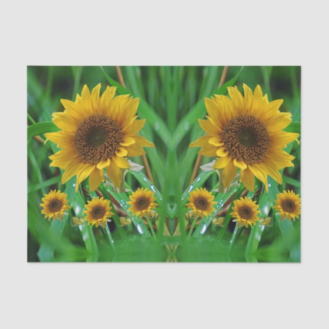 Seda Papel de tejido decorativo Girasol (Anverso)