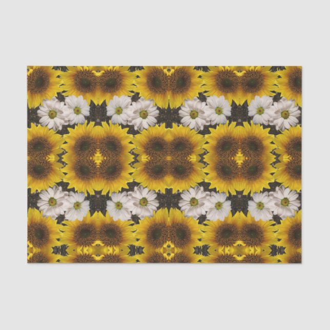 Seda Papel de tejido decorativo Girasol (Anverso)