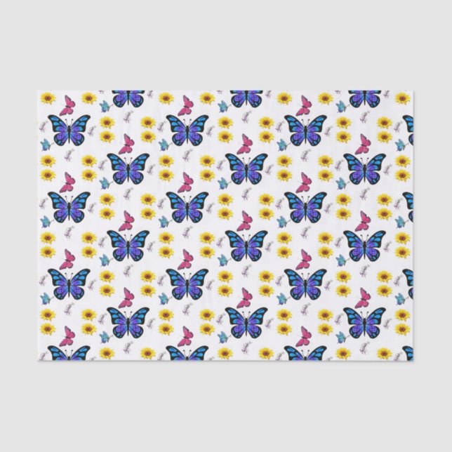 Seda Papel de tejido decorativo Girasol (Anverso)