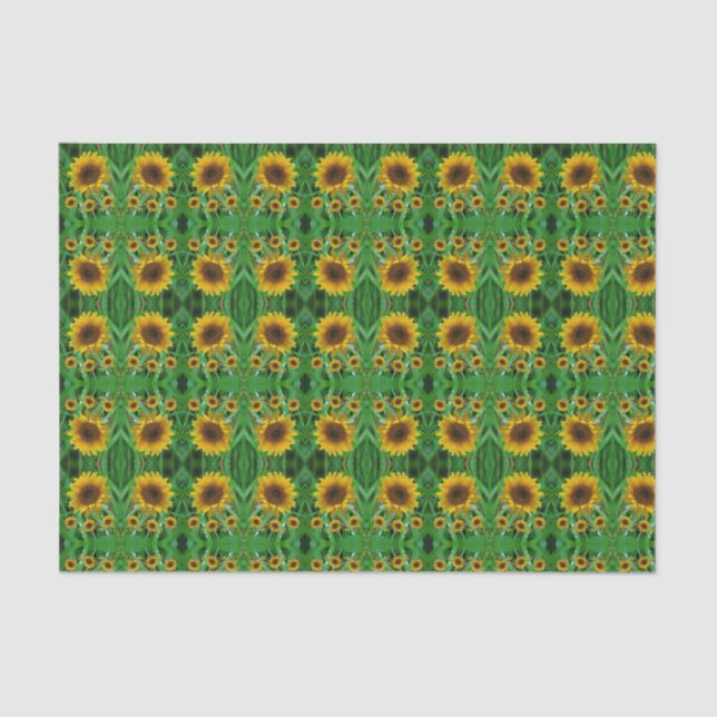 Seda Papel de tejido decorativo Girasol (Anverso)