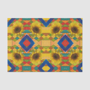 Seda Papel de tejido decorativo Girasol
