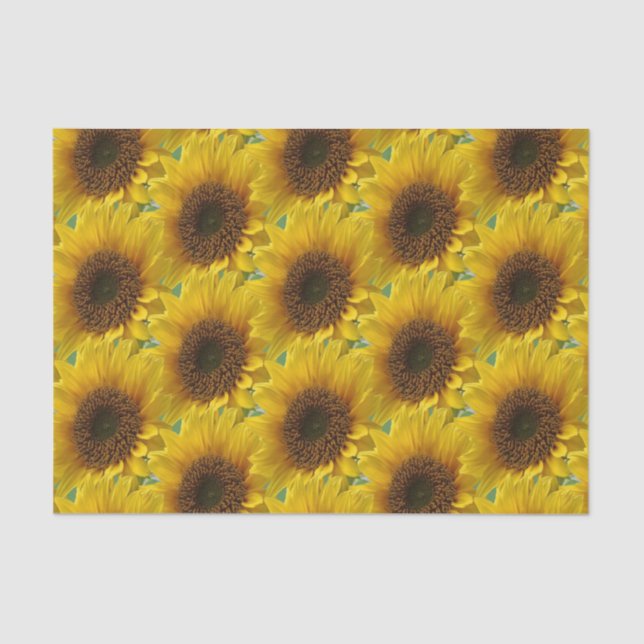 Seda Papel de tejido decorativo Girasol (Anverso)