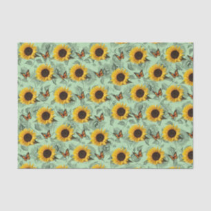 Seda Papel de tejido decorativo Girasol