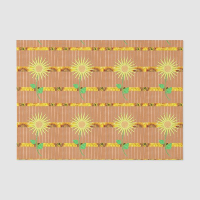 Seda Papel de tejido decorativo Girasol (Anverso)