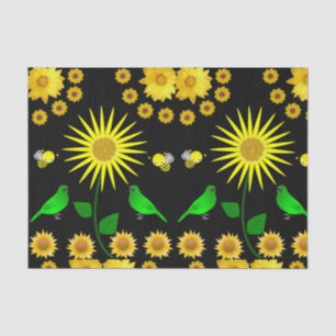 Seda Papel de tejido decorativo Girasol
