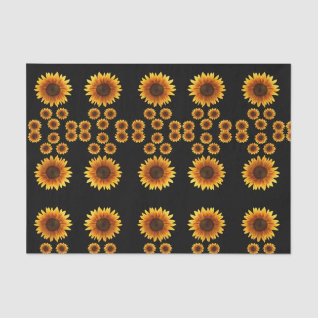 Seda Papel de tejido decorativo Girasol (Anverso)