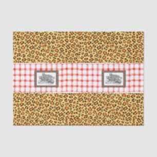 Seda Papel de tejido decorativo Leopardo