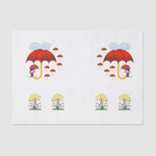 Seda Papel de tejido decorativo Lluvia