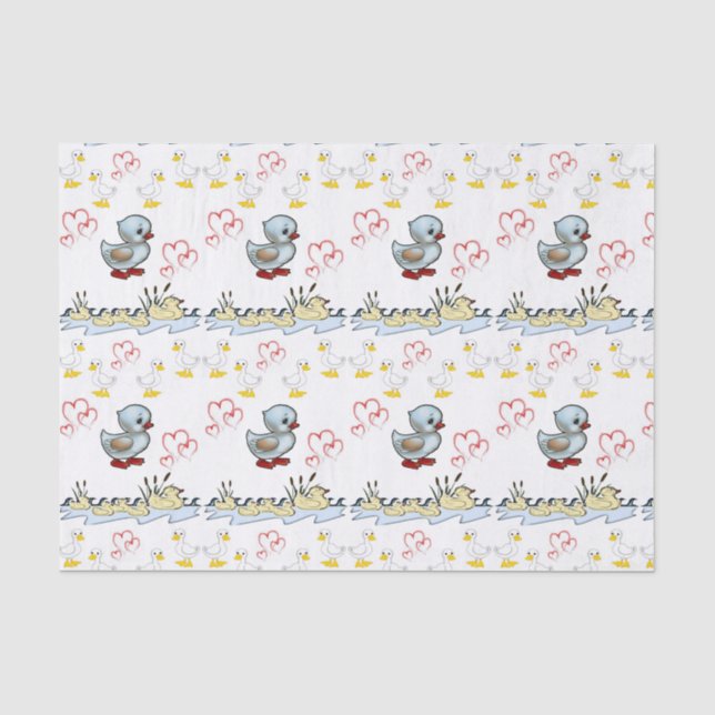 Seda Papel de tejido decorativo Pato (Anverso)