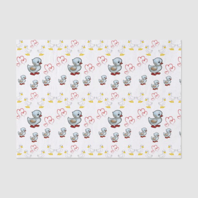 Seda Papel de tejido decorativo Pato (Anverso)