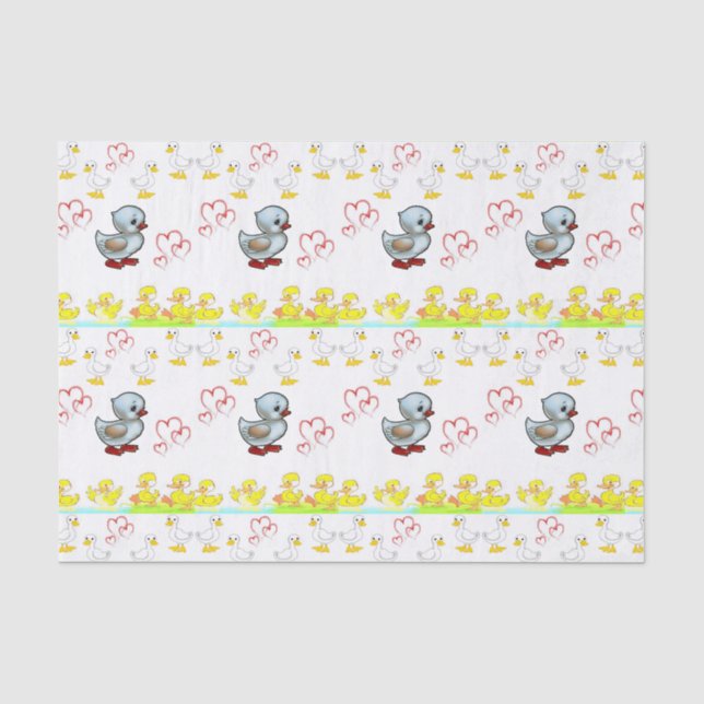 Seda Papel de tejido decorativo Pato (Anverso)