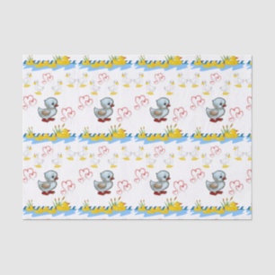 Seda Papel de tejido decorativo Pato