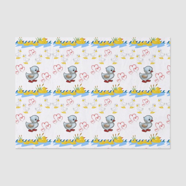 Seda Papel de tejido decorativo Pato (Anverso)