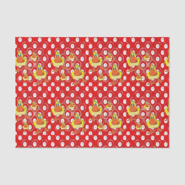 Seda Papel de tejido decorativo Pato (Anverso)