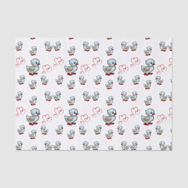 Seda Papel de tejido decorativo Pato (Anverso)