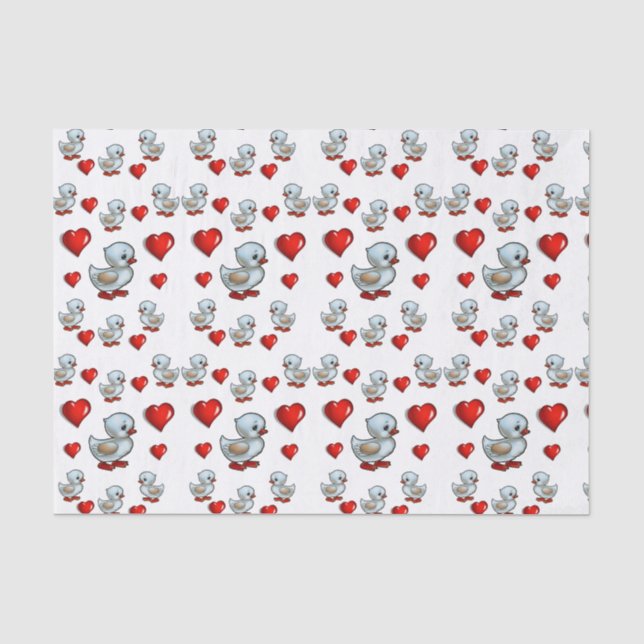 Seda Papel de tejido decorativo Pato (Anverso)