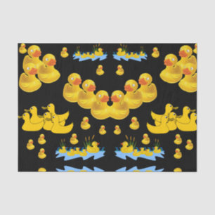 Seda Papel de tejido decorativo patos amarillos