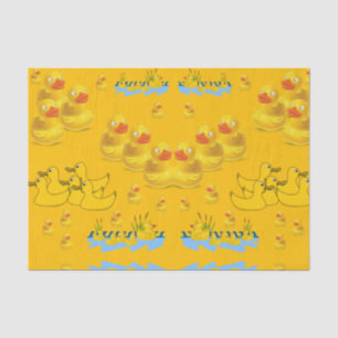 Seda Papel de tejido decorativo patos amarillos