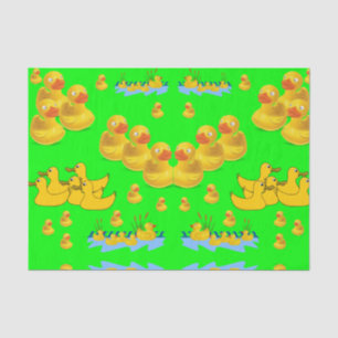 Seda Papel de tejido decorativo patos amarillos