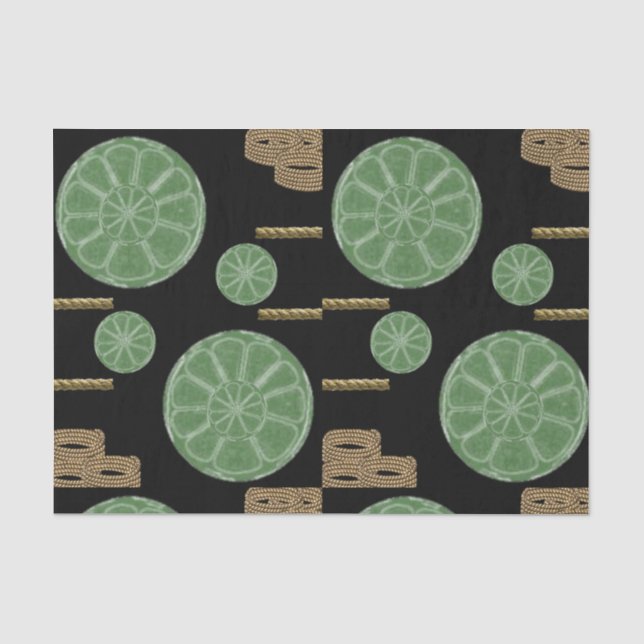 Seda Papel de tejido decorativo Rope (Anverso)