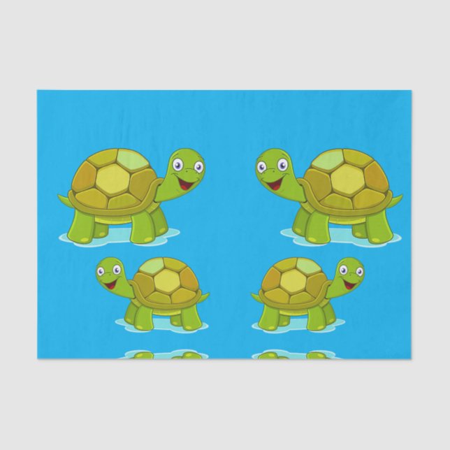 Seda Papel de tejido decorativo Tortugas (Anverso)