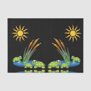 Seda Papel de tejido decorativo Tortugas