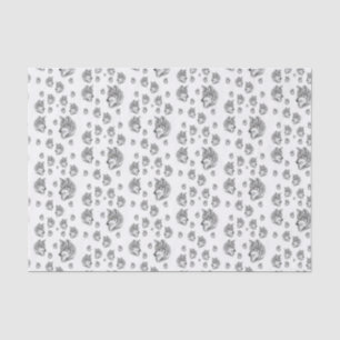 Seda Papel de tejido decorativo Wolf