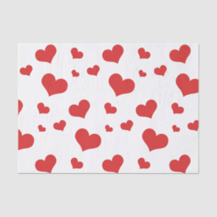 Seda Papel de tejido del corazón rojo