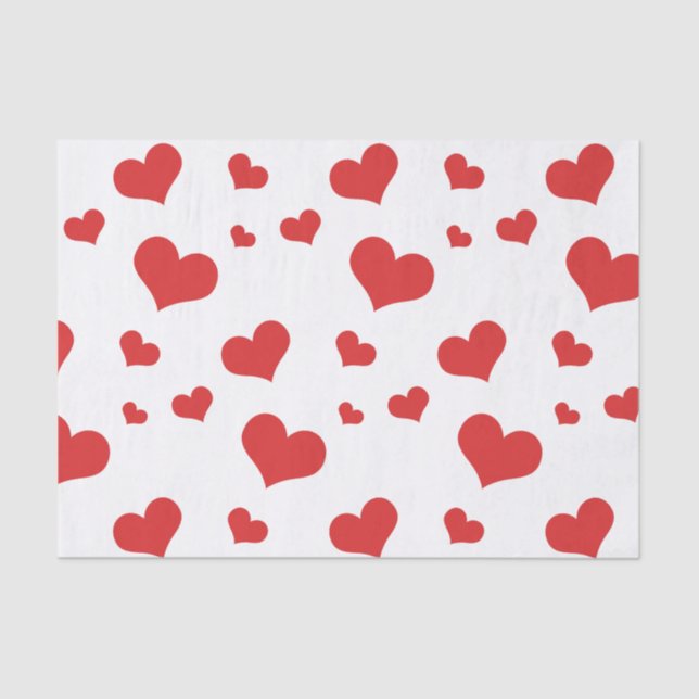 Seda Papel de tejido del corazón rojo (Anverso)