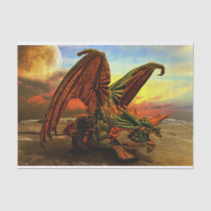 Seda papel de tejido del dragón monstruo